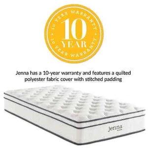 Jenna 10" Twin Innerspring Twin Mattress in a box-Open Box-Plastic Seal Intact - Picture 1 of 12