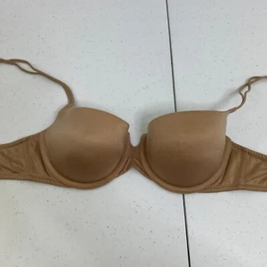Very Sexy Victorias Secret Balconet Bra 34B Nude Tan Beige Balconette Push Up - Picture 1 of 12