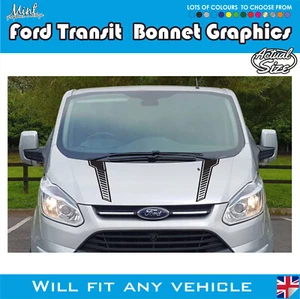 Ford Transit Custom Motorhaubenstreifen Wohnmobil Grafik Aufkleber Campervan 244 - Bild 1 von 6