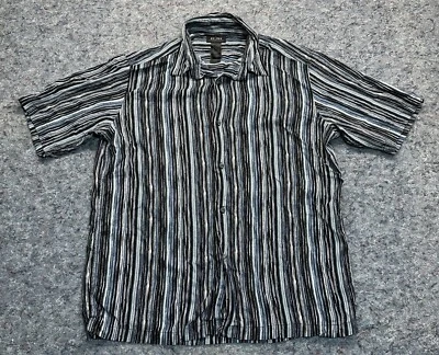 Axcess Shirt Men’s Large Multicolor Waves 100% Rayon Short Sleeve Cool Claiborne - Image 1 of 4