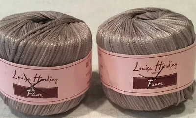 Louisa Harding Fauve Yarn Color #5 Fawn/Lt Brown - Faux Suede Ribbon - 2 skeins - Image 1 of 4