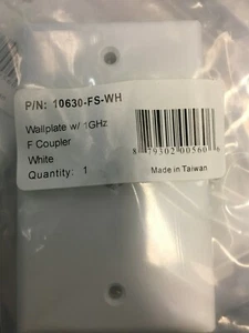 Placa de pared F-Acoplador N.o de parte: 10630fs-wh color blanco (Q17) - Imagen 1 de 5