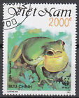 Vietnam Viet Nam Briefmarke gestempelt WWF Laubfrosch Amphibie Frosch Tier / 344