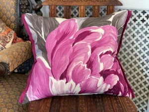 DESIGNERS GUILD FABRIC CUSHION COVER SOFIENBERG MAGENTA 18x17" WITH TRIM  - Picture 1 of 1