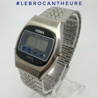 ⌚  YEMA Light Date Superbe & Rare Montre Vintage Ancienne Calibre LCD Circa 1980