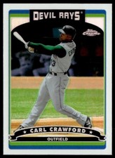 2006 Topps Chrome Refractor Carl Crawford Tampa Bay Devil Rays #3