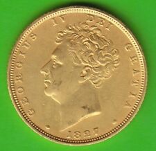 Gold United Kingdom Sovereign 1827 Better Than Very Fine Nice nswleipzig
