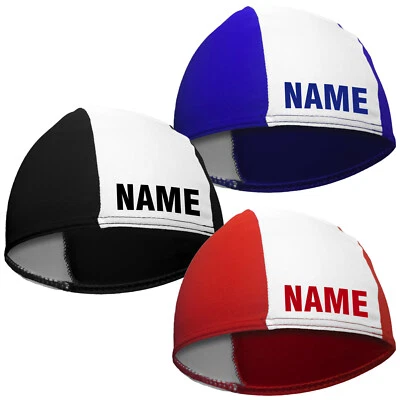 NASHVILLE PRINT FACTORY Badekappe mit Name bedruckt Kinder Badehaube Schwimmhaube Fashy NEU SONDERPREIS