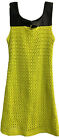 Gianni Bini Women's Lime Crush Sleeveless Crochet Shift Dress W Liner Sz Medium