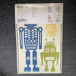 IKEA KLATTA ROBOTS TRANSFERENCIAS NUEVAS PEGATINAS DE PARED SELLADAS - Imagen 1 de 4