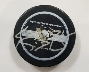 EVGENI MALKIN Autographed Pittsburgh Penguins NHL Hockey ROOKIE YEAR Game Puck - Picture 1 of 4
