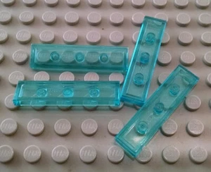 LEGO Lot of 4 Translucent Light Blue 1x4 Smooth Tiles - Picture 1 of 1