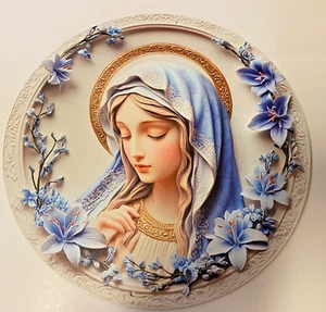Bl Virgin Mary Image Aluminum 8" Image, New #ALM-05-R2 - Picture 1 of 3