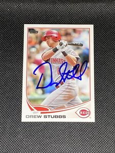 Drew Stubbs Cincinnati Reds Signed Auto 2013 Topps Card #106 ~ COA