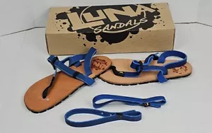 Luna Sandal - Origen Flaco ORGNFL-VEGL-LEA-050 Blue Men's 5 Women's 7 - Picture 1 of 16