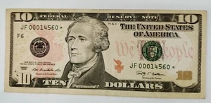 $10.00 2009 Run Size And Total Printed Only 640,000 Low Serial Number - Picture 1 of 1