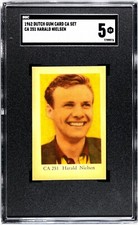 1962 Dutch Gum Card CA Set #251 Harald Nielsen RC Denmark Soccer HOF SGC 5