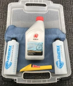 EZ PREMIER KIT w/ 1 QT IDEMITSU PREMIX+16oz BOTTLES, FUNNEL,TOWEL,CLEAR CASE - Picture 1 of 4