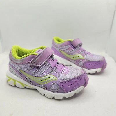 Tênis Saucony Gibby Crossfire AC atlético verde roxo tamanho 5 criança meninas - Imagem 1 de 4