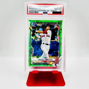 2021 Bowman Draft Chrome Sapphire Marcelo Mayer Green /50 PSA 10 - Foto 1 di 2