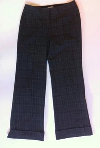 SEMANTIKS Womens Charcoal Gray Plaid Dress Pants Career Pants Size 2 - Picture 1 of 4