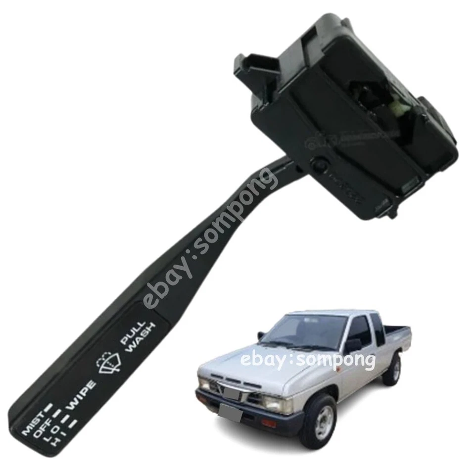 Interruptor limpiaparabrisas y lavadora negro para camioneta LHD Nissan D21 Big-M 89-97. Foto 1 de 4