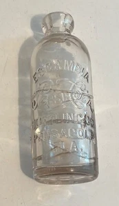 ESCAMBIA PEPSI COLA BOTTLING CO PENSACOLA FLA BLOB TOP HUTCH EMB SODA BOTTLE - Picture 1 of 1