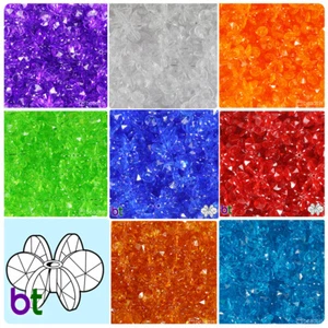 BeadTin Transparent 12mm SunBurst Plastic Craft Beads (450pcs) - Color choice - Picture 1 of 41