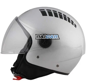 BHR Casco Demi-Jet 810AIR Grigio Scooter Omologato visiera lunga TG M L XL - Imagen 1 de 2