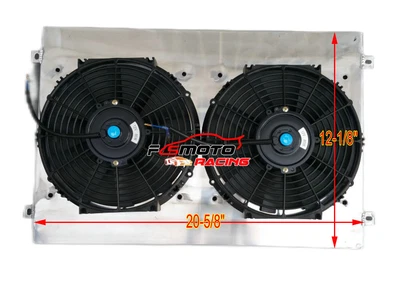 Cubierta de radiador de aluminio 21" + ventiladores para VW Golf GTI MK1/2 Scirocco Rabbit Jetta 8V Foto 1 de 4