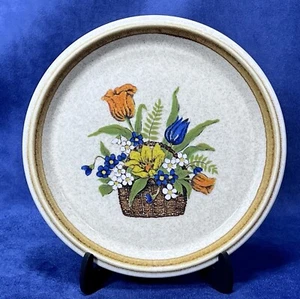 Piatto insalata vintage Mikasa Stone Manor giardino bouquet gres F5815 Cottagecore - Foto 1 di 5
