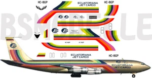 1/144 BSModelle Decals Boeing-707 Ecuatoriana Jet Cargo - Picture 1 of 1