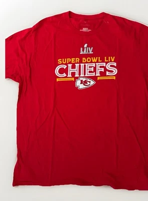 Camiseta Roja Usada en Excelente Condición Kansas City Chiefs Fanatics Talla XL Super Bowl LIV Foto 1 de 4