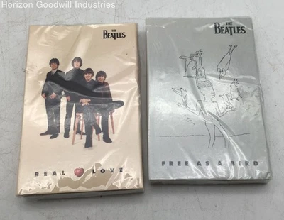 The Beatles Real Love & Free As A Bird Factory Sealed Cassette Tapes Foto 1 de 4