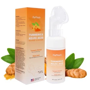 Turmeric Kojic Acid Facial Cleanser, Brightening Foaming Face Wash with Soft ... - Picture 1 of 7