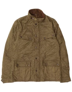 BARBOUR Mens Quilted Jacket UK 40 Large Green Polyester AM01 - Picture 1 of 4