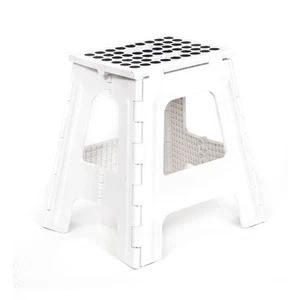 Rhino 15 Inch White Step Stool Anti Slip Lightweight Foldable Durable Design - Picture 1 of 7