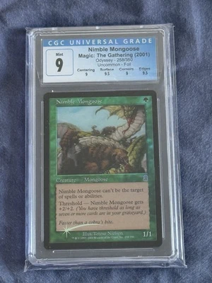 Foil Nimble Mongoose Odyssey Rare CGC 9 MTG Graded - Image 1 of 2