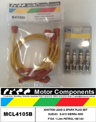 SUZUKI   SIERRA SJ410	SPARK PLUG & LEAD SET 1981-85 - image 1 of 3