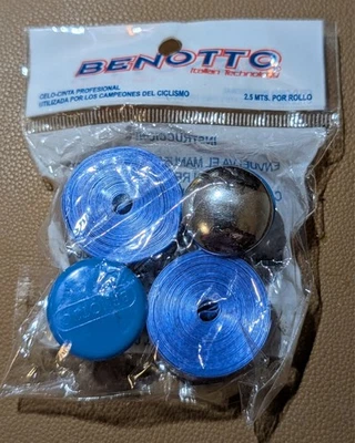 Guidão Benotto Vintage Fita para Violoncelo Azul Translúcido Liso NOVO no Pacote Mex - Imagem 1 de 4