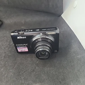 Nikon COOLPIX S6500 16.0MP Black Digital Camera 16MP 12X Zoom WiFi No Charger - Picture 1 of 5