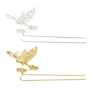 Antique Phoenix Alloy Hair Pin Sticks Chinese Hair Clip DIY Hair Accs - Picture 1 of 8