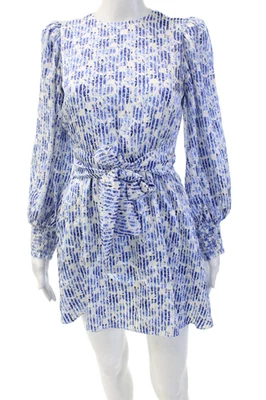 Alice + Olivia Women White Mini Dress Long Sleeve Round Neck Size 0 - Image 1 of 4