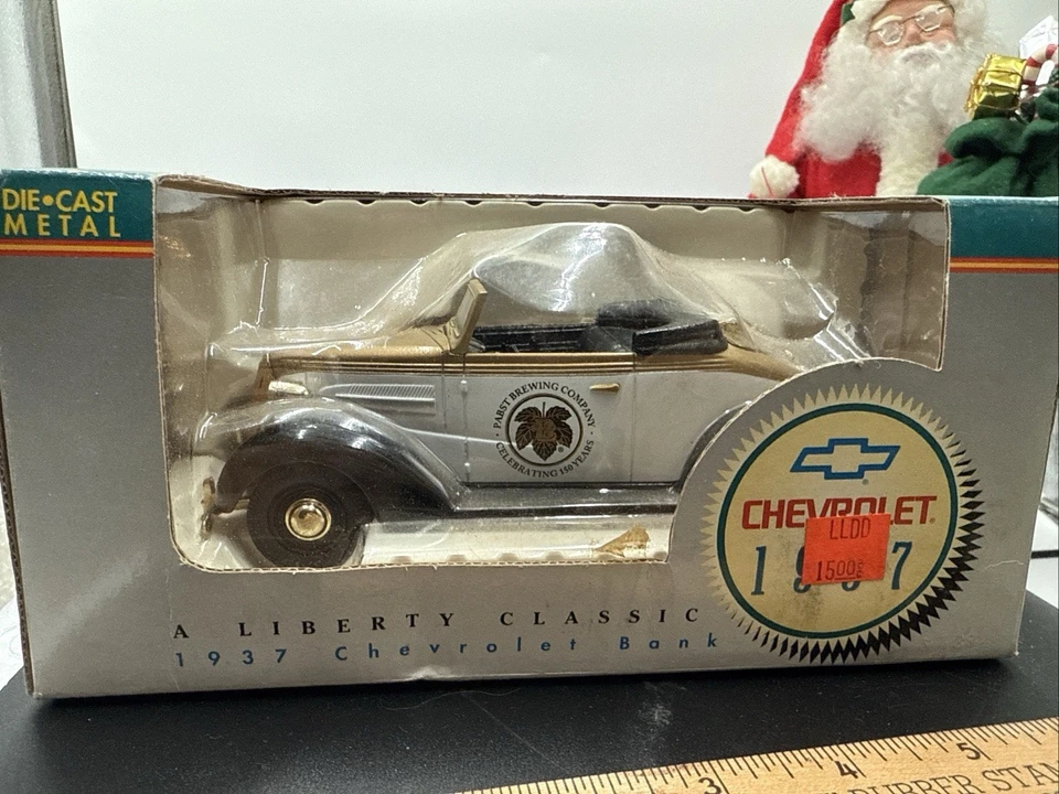 Vintage Liberty Classic 1937 Chevrolet Pabst Brewing Company Die Cast Bank NIB - Image 1 of 4