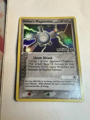 Pokemon TCG Holon's Magnemite EX Delta Species 70/113 Reverse Holo Stamped NM/LP - Image 1 of 4