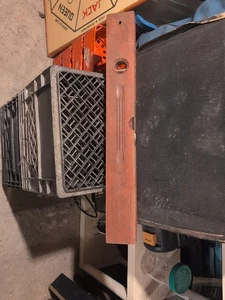 Vintage Antique Henry Disston And Sons  14 in. Length Level Tool Brass And Wood - Picture 1 of 3