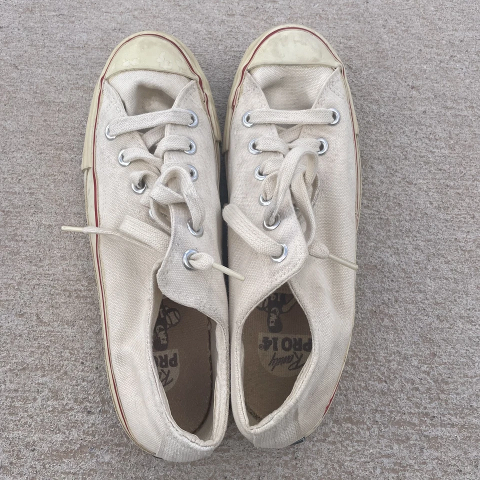 Zapatos Randy Pro 14 de Colección Hechos en EE. UU. Baloncesto Hombres Lona Años 60 Años 70 Foto 1 de 4