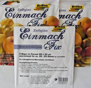 Bringmann folia 303 Einmach-Fix Zellglas 3x3 Bogen 60 x 33 cm incl. 24 Etiketten - Bild 1 von 2