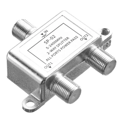 Splitter Cavo Coassiale Digitale 2 Vie 5-2400 MHz, Compatibile RG6, Funzione1246 - Immagine 1 di 4