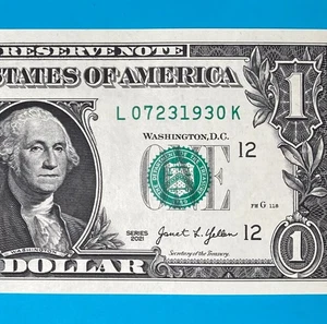 July 23, 1930 (L 07231930 K) BIRTHDAY Note $1 One Dollar Bill *UNC* - Picture 1 of 4